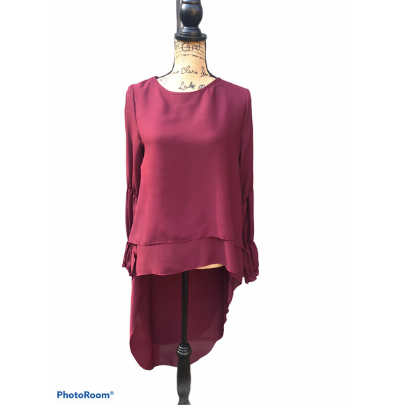 OC Order Plus High Low Blouse High Low Hemline - Picture 1 of 7